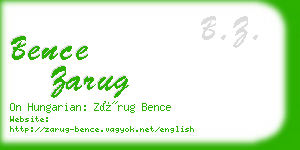 bence zarug business card